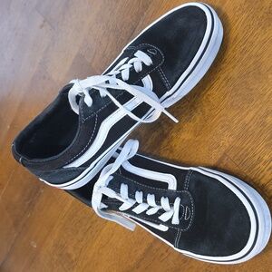 Vans Youth Black and White Sneakers